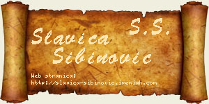 Slavica Sibinović vizit kartica